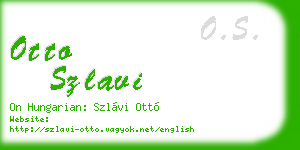 otto szlavi business card
